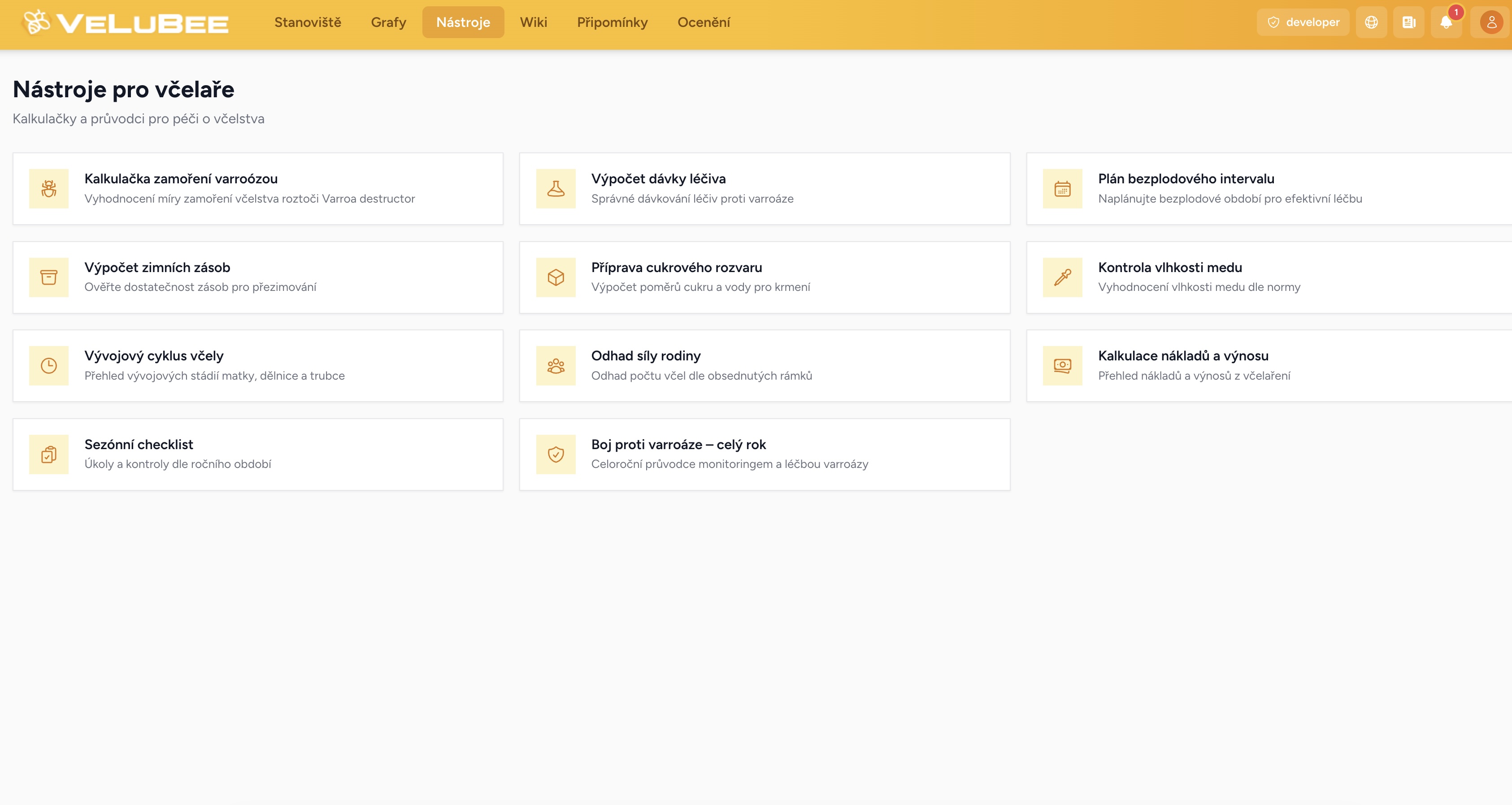 Tools – Včelařské nástroje